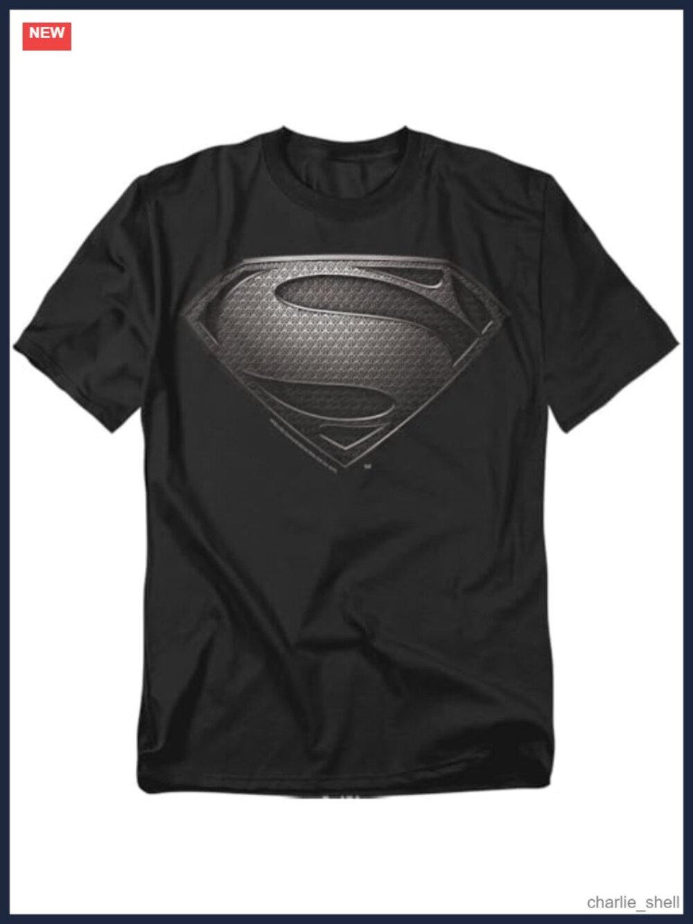 Superman Man of Steel Graphic Tee Short Sleeve Crew Neck T-Shirt